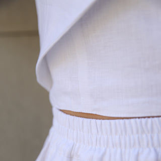 Linen top details