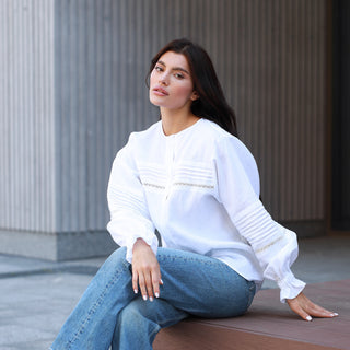 White linen shirt for women