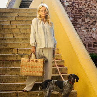 'Petra' Linen Blouse in Natural 