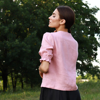 Back view linen top